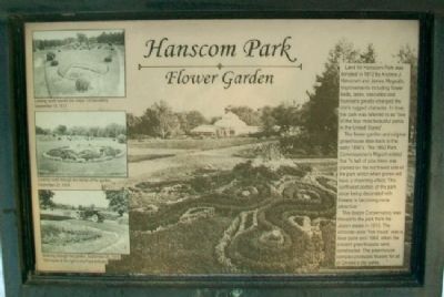 Hanscom Park Flower Garden Marker image. Click for full size.