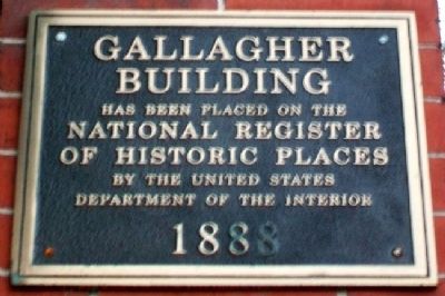 Gallagher Building NRHP Marker image. Click for full size.