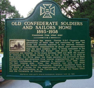 Old Confederate Soldiers and Sailors Home Marker-Side 2. Click for full size. Old Confederate Soldiers and Sailors Home Marker-Side 2 image. Click for full size.