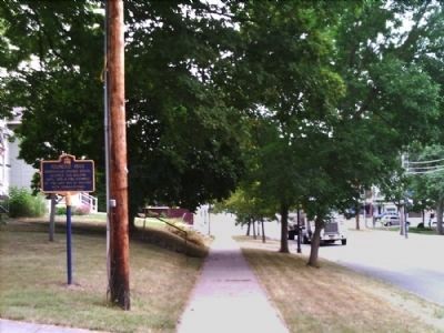 Founded 1843 Marker as seen facing east on 33 image. Click for full size.