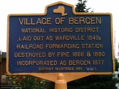 Village of Bergen Marker image. Click for full size.