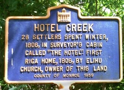 Hotel Creek Marker. Click for full size. Hotel Creek Marker image. Click for full size.