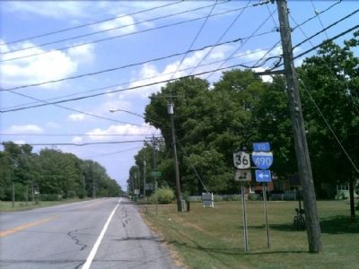 Early Church Marker as seen facing east on 33A. Click for full size. Early Church Marker as seen facing east on 33A image. Click for full size.