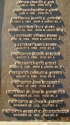 Omaha Firefighters Memorial Honor Roll image. Click for full size.