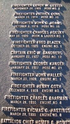 Omaha Firefighters Memorial Honor Roll image. Click for full size.