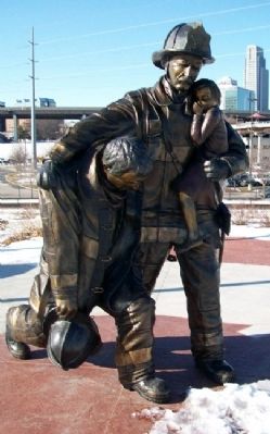 Omaha Firefighters Memorial Sculpture image. Click for full size.