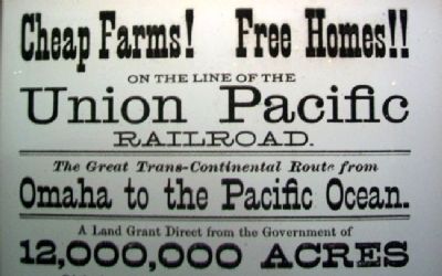 Poster on Union Pacific's Omaha Shops Marker image. Click for full size.