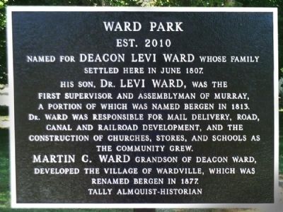 Ward Park Marker image. Click for full size.