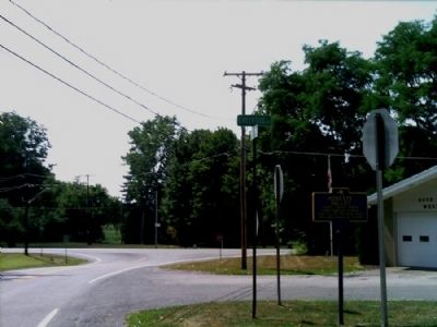 Honeoye Valley Marker as seen facing west on Rush-West Rush Rd. image. Click for full size.