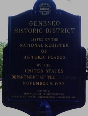 Geneseo Historic District Marker image. Click for full size.