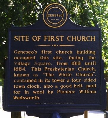 Site of First Church Marker. Click for full size. Site of First Church Marker image. Click for full size.