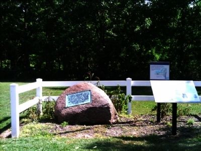 This wayside shrine marks the place Marker setting image. Click for full size.