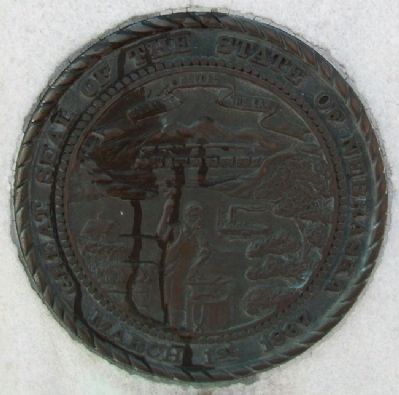 Great Seal of the State of Nebraska on Marker image. Click for full size.