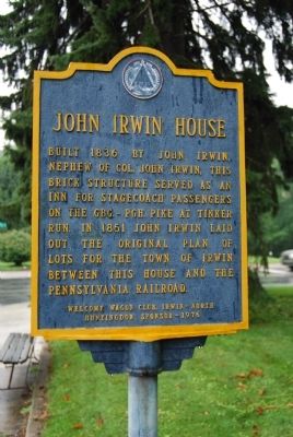 John Irwin House Marker image. Click for full size.