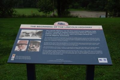 The Beginning of the Lincoln Highway Marker image. Click for full size.