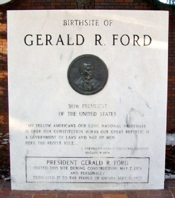Birthsite of Gerald R. Ford Marker image. Click for full size.