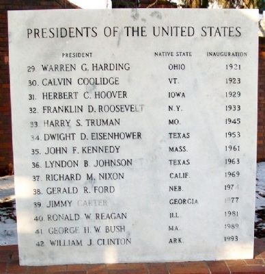 U.S. Presidents Marker image. Click for full size.