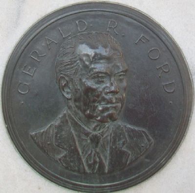 Gerald R. Ford Medallion on Marker image. Click for full size.