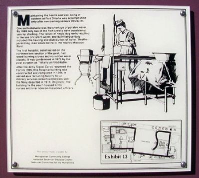 Fort Omaha Hospital Marker. Click for full size. Fort Omaha Hospital Marker image. Click for full size.