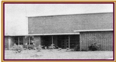 Chestnut Consolidated School - Front of original building image. Click for full size.