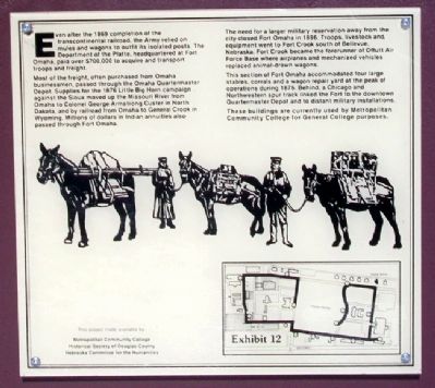 Fort Omaha Quartermaster Depot Marker. Click for full size. Fort Omaha Quartermaster Depot Marker image. Click for full size.