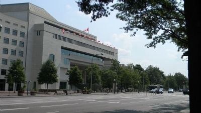 The Embassy of Canada, viewed from the Andrew W. Mellon Fountain across Pennsylvania Avenue. Click for full size. The Embassy of Canada, viewed from the Andrew W. Mellon Fountain across Pennsylvania Avenue image. Click for full size.