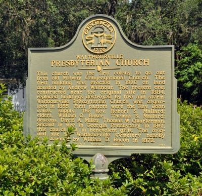 Walthourville Presbyterian Church Marker image. Click for full size.