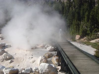 Bumpass Hell, boiling hot springs image. Click for full size.