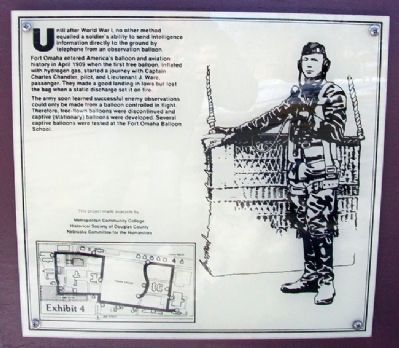 Fort Omaha Balloon School Marker image. Click for full size.