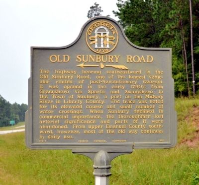 Old Sunbury Road Marker image. Click for full size.