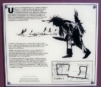 General Crook's Headquarters at Fort Omaha Marker. Click for full size. General Crook's Headquarters at Fort Omaha Marker image. Click for full size.