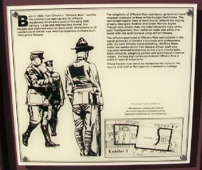 Fort Omaha Officers Row Marker. Click for full size. Fort Omaha Officers Row Marker image. Click for full size.