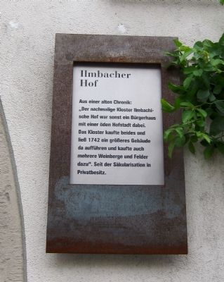 Ilmbacher Hof Marker image. Click for full size.