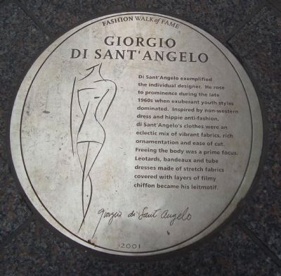Giorgio Di Sant’Angelo Marker. Click for full size. Giorgio Di Sant’Angelo Marker image. Click for full size.