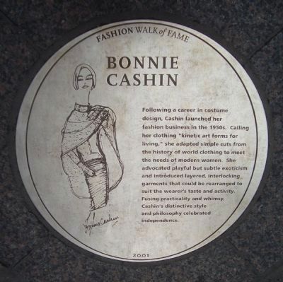 Bonnie Cashin Marker. Click for full size. Bonnie Cashin Marker image. Click for full size.