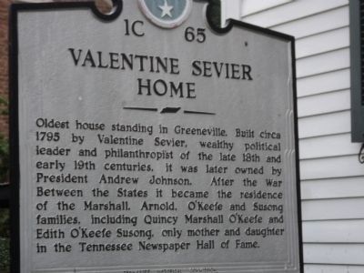 Valentine Sevier Home Marker image. Click for full size.
