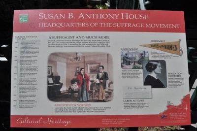 Susan B. Anthony House Marker image. Click for full size.