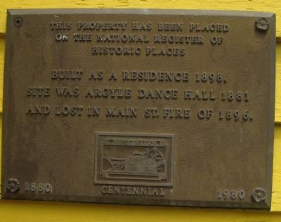 Site of Argyle Dance Hall Marker image. Click for full size.