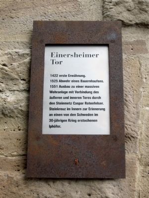 Einersheimer Gate Marker image. Click for full size.