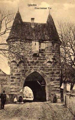 Einersheimer Gate - eastern side (1921 postcard) image. Click for full size.