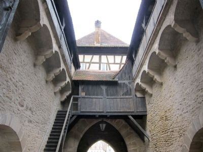 Einersheimer Gate - interior of gatehouse, looking upwards image. Click for full size.