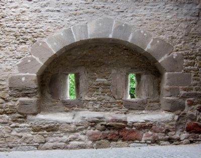 Einersheimer Gate - gatehouse interior, view of arrow loops ("shooting holes") image. Click for full size.