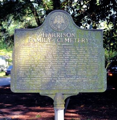 Harrison Family Cemetery Marker image. Click for full size.