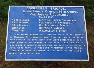Cockerill's Brigade Marker image. Click for full size.