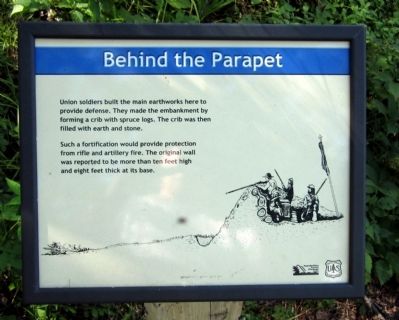 Behind the Parapet Marker image. Click for full size.