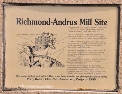 Richmond-Andrus Mill Site Marker image. Click for full size.