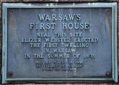 Warsaw's First House Marker image. Click for full size.