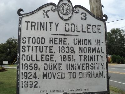 Trinity College Marker image. Click for full size.