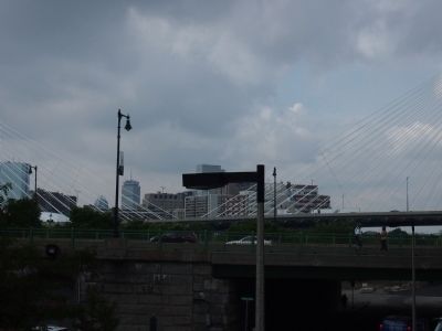 The Leonard P. Zakim Bunker Hill Bridge image. Click for full size.