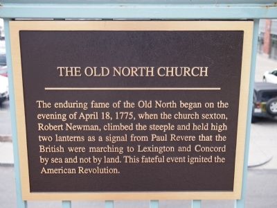 The Old North Church Marker image. Click for full size.